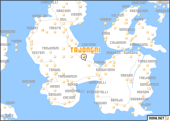 map of Tajŏng-ni