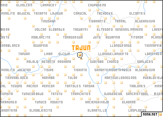 map of Tajún