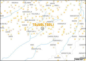map of Tajwāl Tarli