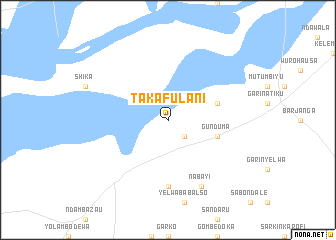 map of Taka Fulani