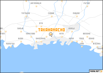 map of Takahamachō