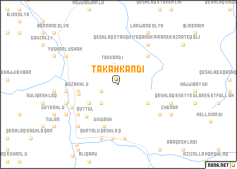 map of Takah Kandī