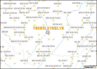 map of Takānlū-ye ‘Olyā