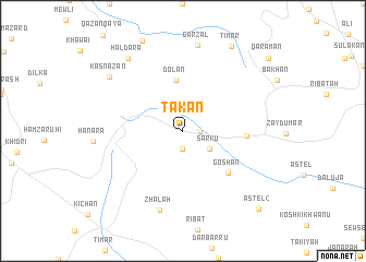 map of Tākān
