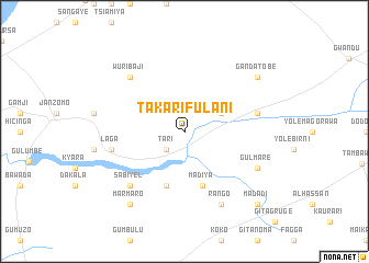 map of Takari Fulani