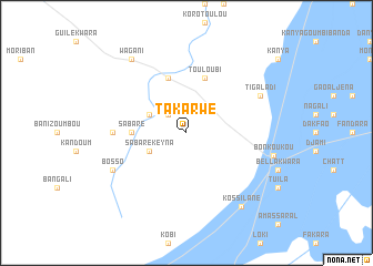 map of Takarwé