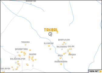 map of Tākbāl