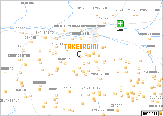 map of Tak-e Ārgīnī