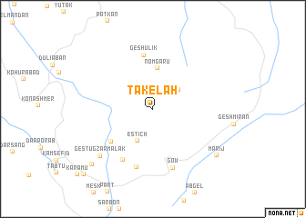 map of Tākelāh