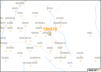 map of Takété