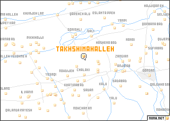 map of Takhshī Maḩalleh