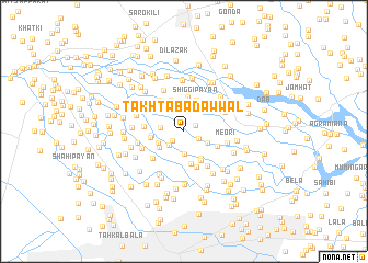 map of Takhtābād Awwal