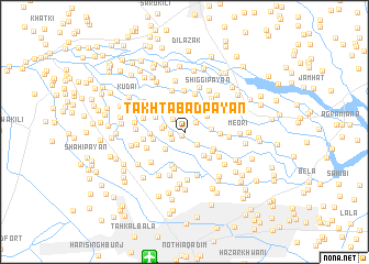 map of Takhtābād Pāyān