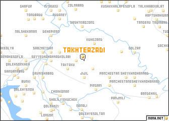 map of Takht-e Āzādī