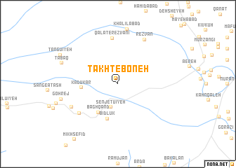 map of Takht-e Boneh