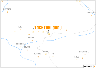 map of Takhteh Mārām