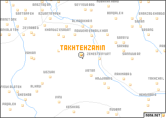 map of Takhteh Zamīn