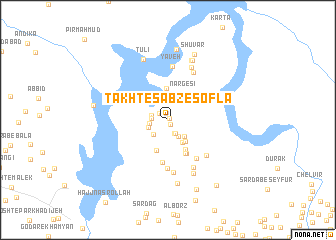 map of Takht-e Sabz-e Soflá