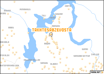 map of Takht-e Sabz-e Vosţá