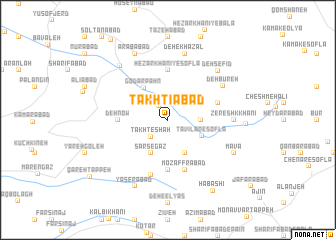 map of Takhtīābād