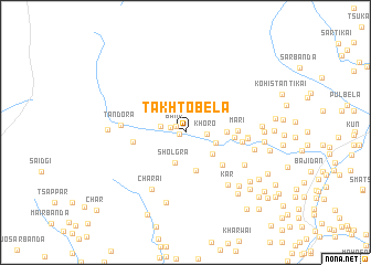 map of Takhto Bela