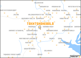 map of Takhtshah-e Bālā