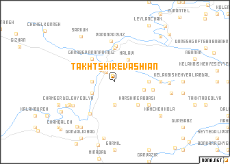 map of Takht Shīr-e Vāshīān