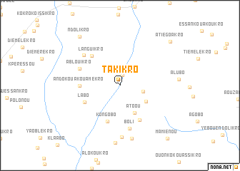 map of Takikro