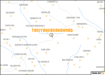 map of Takīyah Kākah Aḩmad