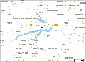 map of Takiya Shāh Murād