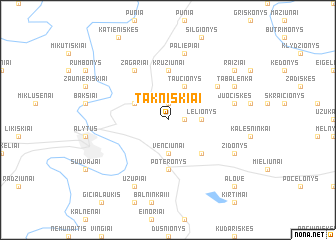 map of Takniškiai