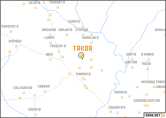 map of Takoa