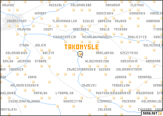 map of Takomyśle