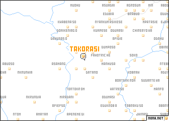 map of Takorasi