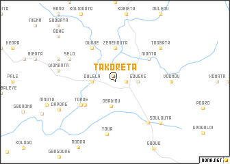 map of Takoréta