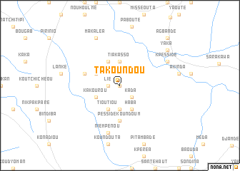 map of Takoundou