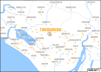 map of Takounkou