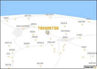 map of Täkumetsa