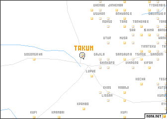 map of Takum