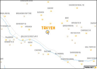 map of Takyeh