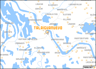 map of Talaigua Nuevo