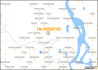 map of Talainggyan