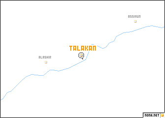 map of Talakan