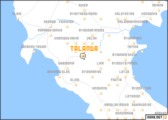 map of Tálanda