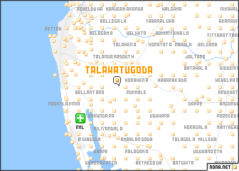 map of Talawatugoda