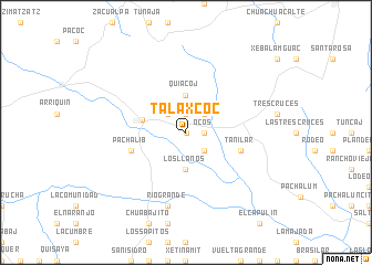 map of Talaxcoc