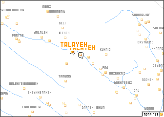 map of Talāyeh