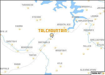 map of Talc Mountain