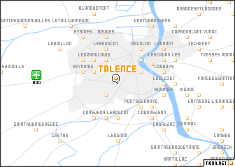 map of Talence