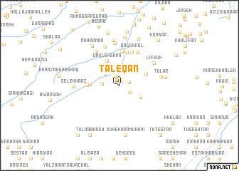 map of Ţāleqān